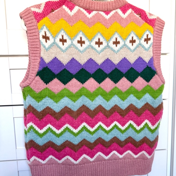 Boden Eleanor Fair Isle Sleeveless Sweater Vest NWT - Picture 3 of 9